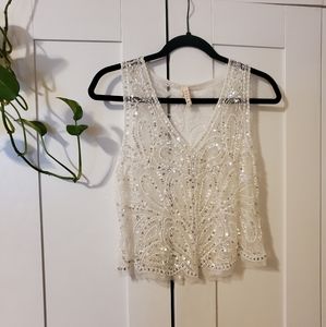 Raga sheer sequin top NWOT
